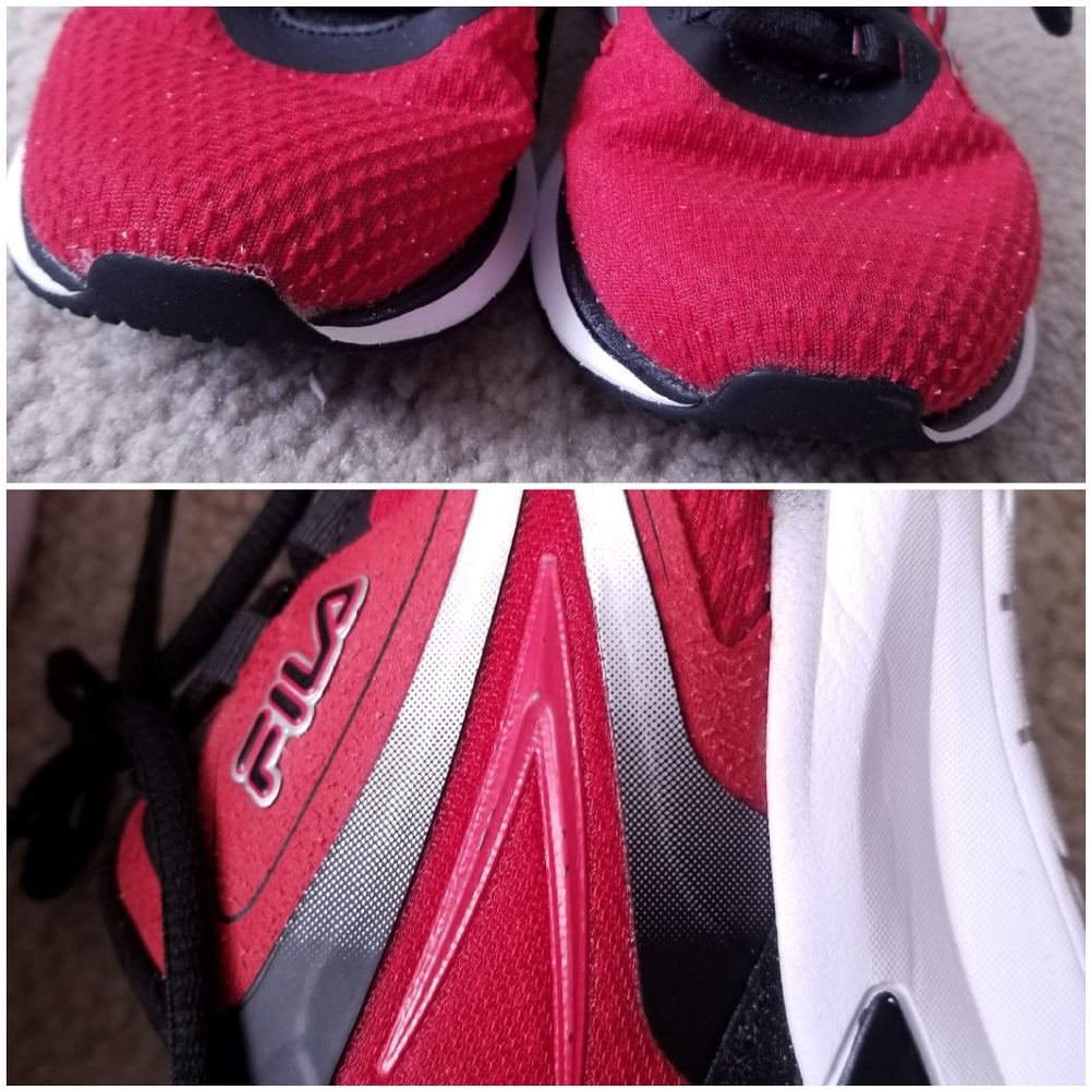 Men's FILA Red and Black Tennis Shoes - Picture 14 of 16
